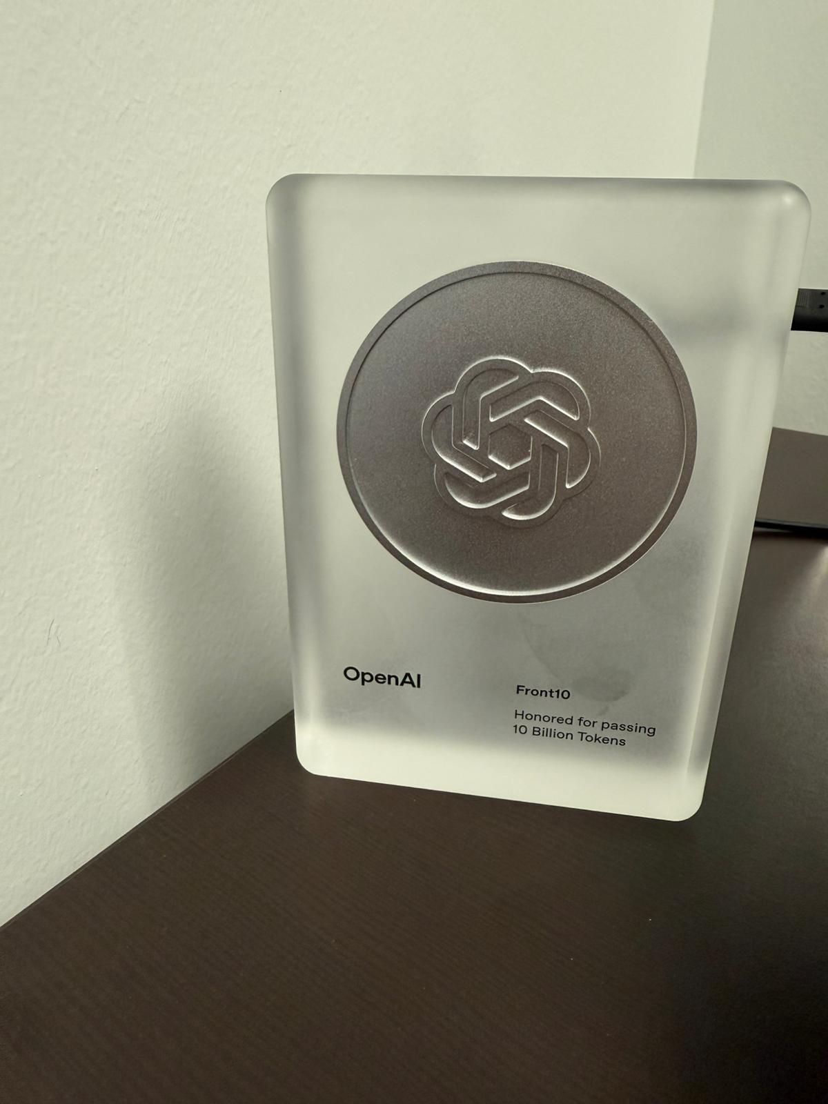 OpenAI Recognition Award